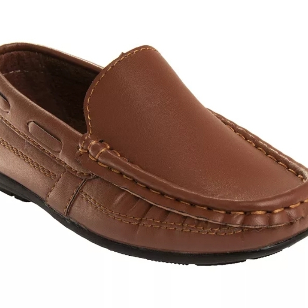 Josmo Boys Brown Slip-On Dress Loafers